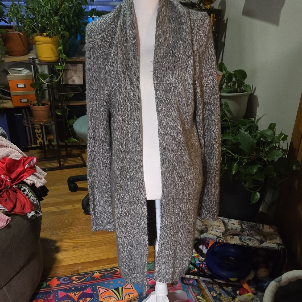 Apt. 9 Heathered Gray Open-Front Cardigan